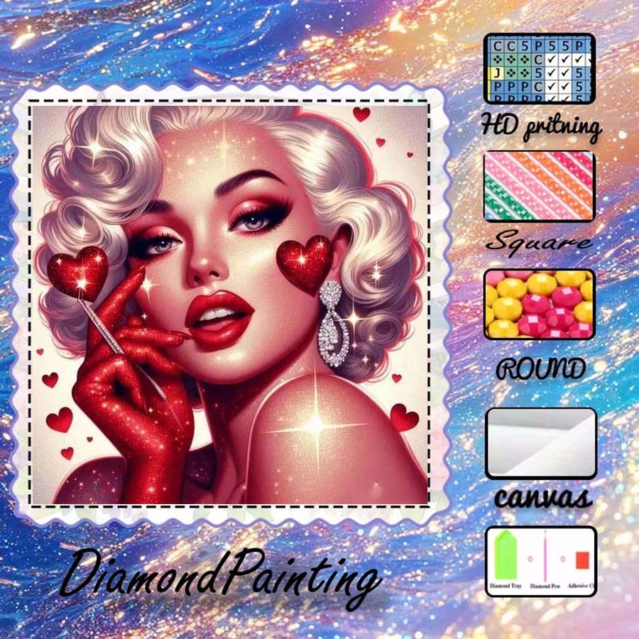 5D Diamond Painting Kit Full Drill - 1 piece 5D DIY flocking cloth,