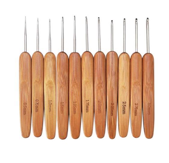 Bamboo Wooden Handle Crochet H - Wooden Crochet Hooks Ergonomic Handle recension och pris