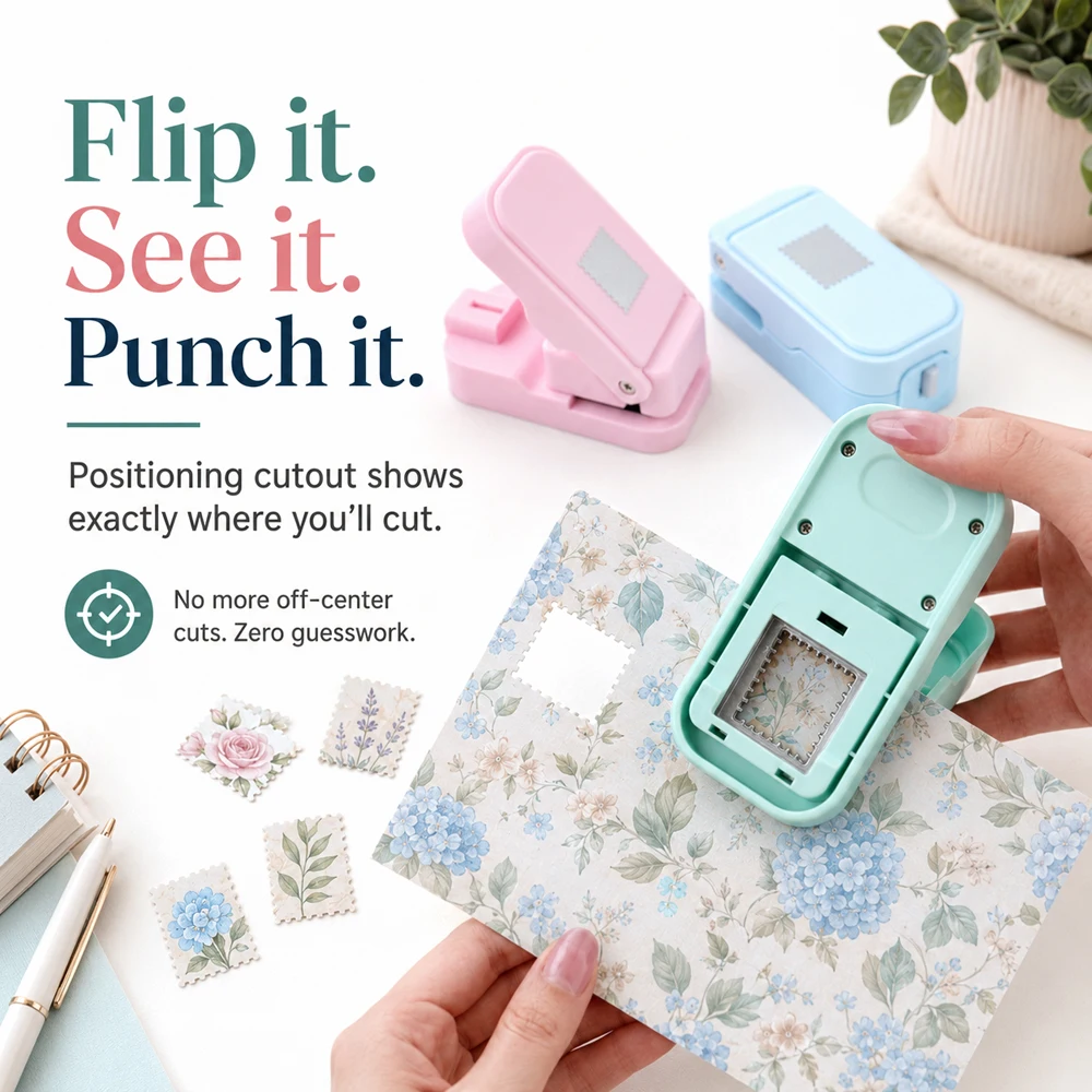 Postage Stamp Edge Paper Punch - Scrapbooking recension och pris