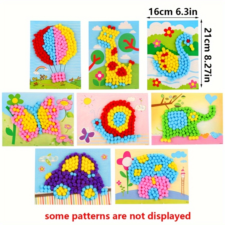 2pcs 16x21cm Colorful Pom-Pom  - Painting Supplies recension och pris