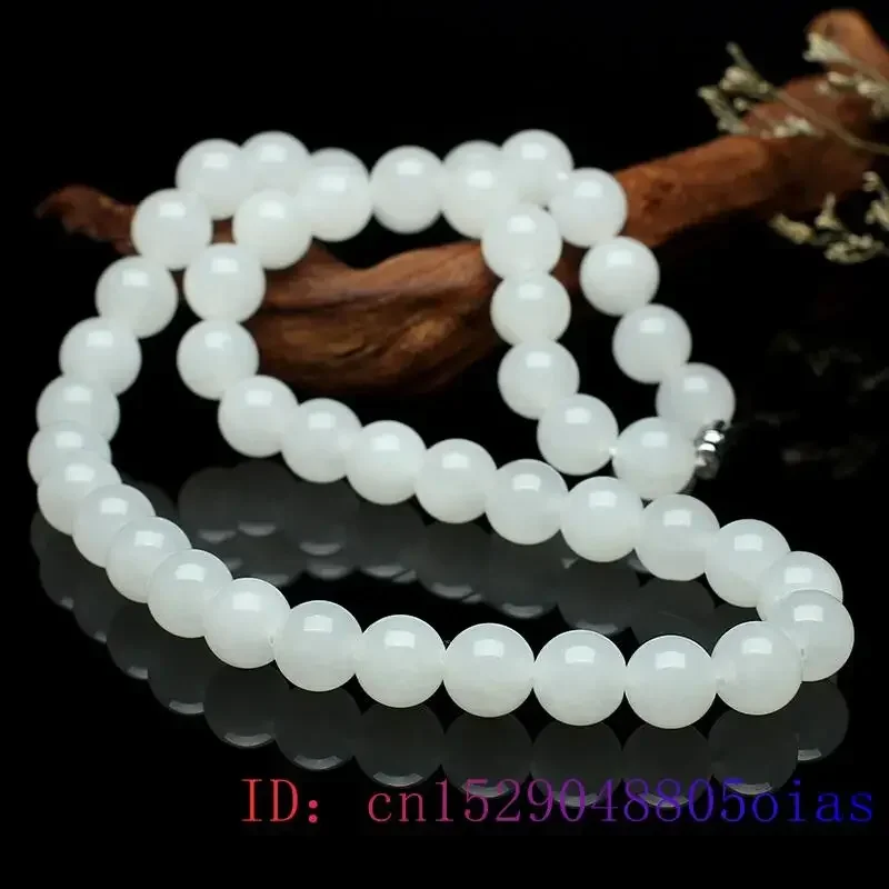 White Jade Beaded Necklace Bea - Beading recension och pris