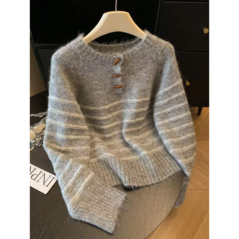 Autumn Winter Women's Striped  - Embroidery recension och pris