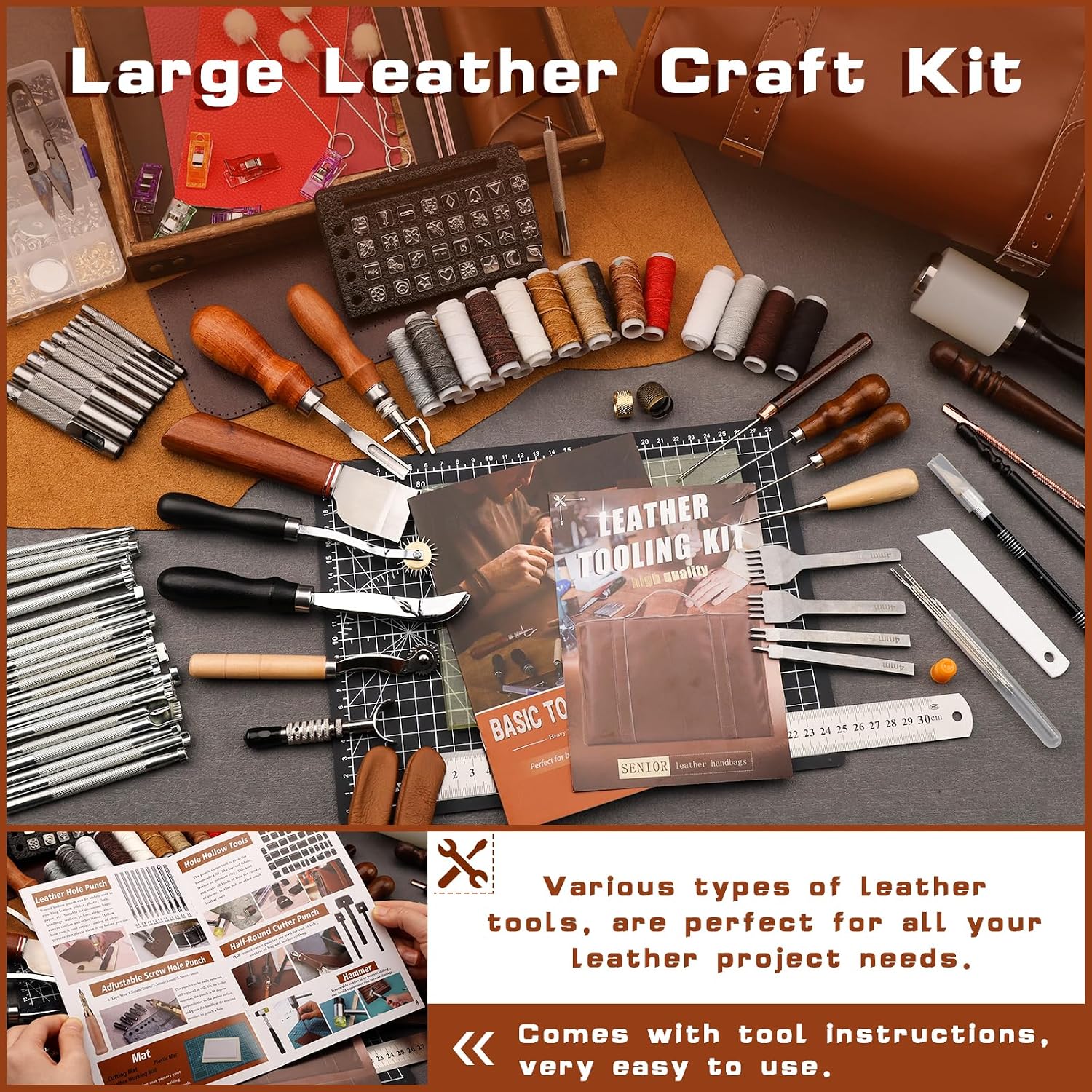 Leather Tooling Kit Leather Cr - Sewing recension och pris