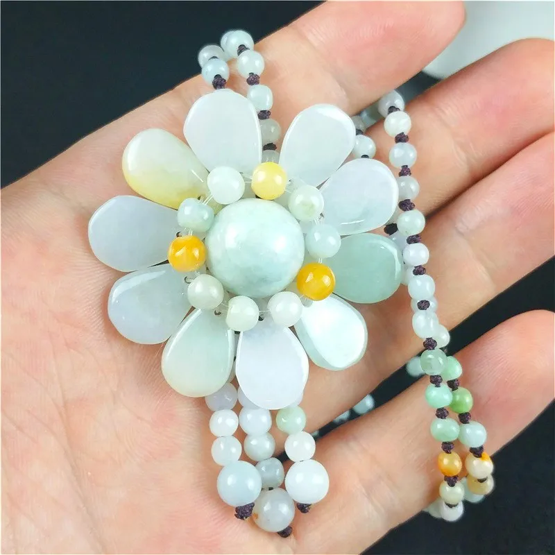 Certified Burmese Jade Sunflow - Beading recension och pris