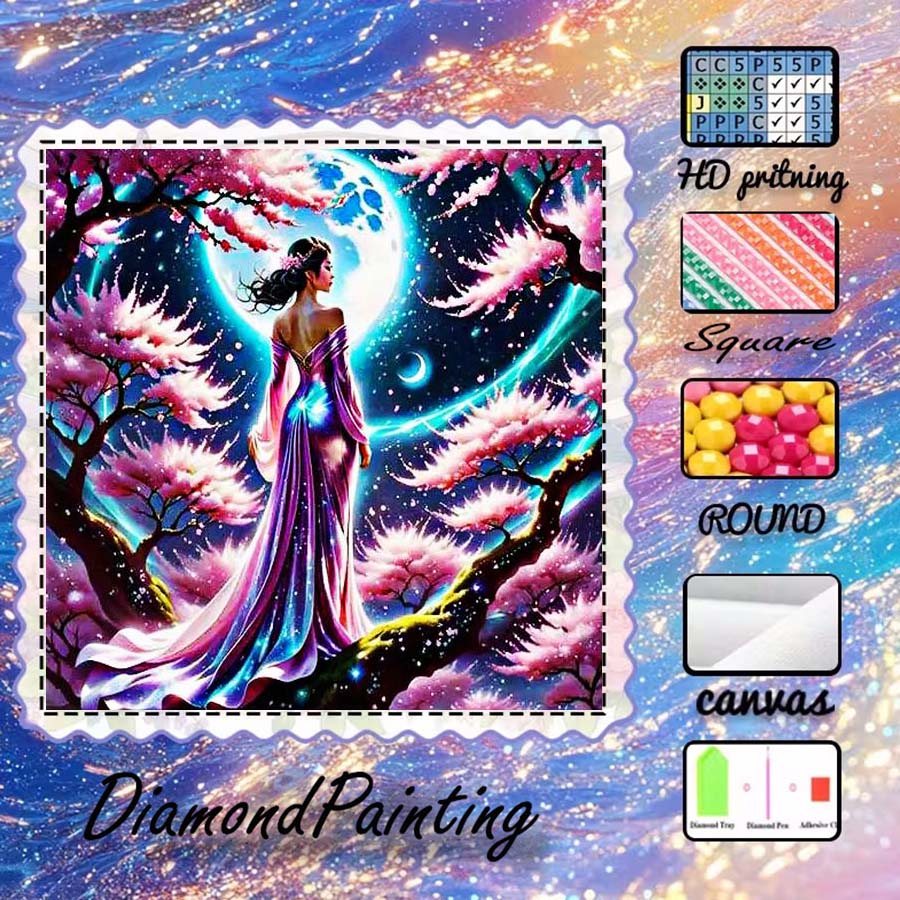 1 piece 5D DIY flocking cloth, - 5D Diamond Painting Kit Full Drill recension och pris