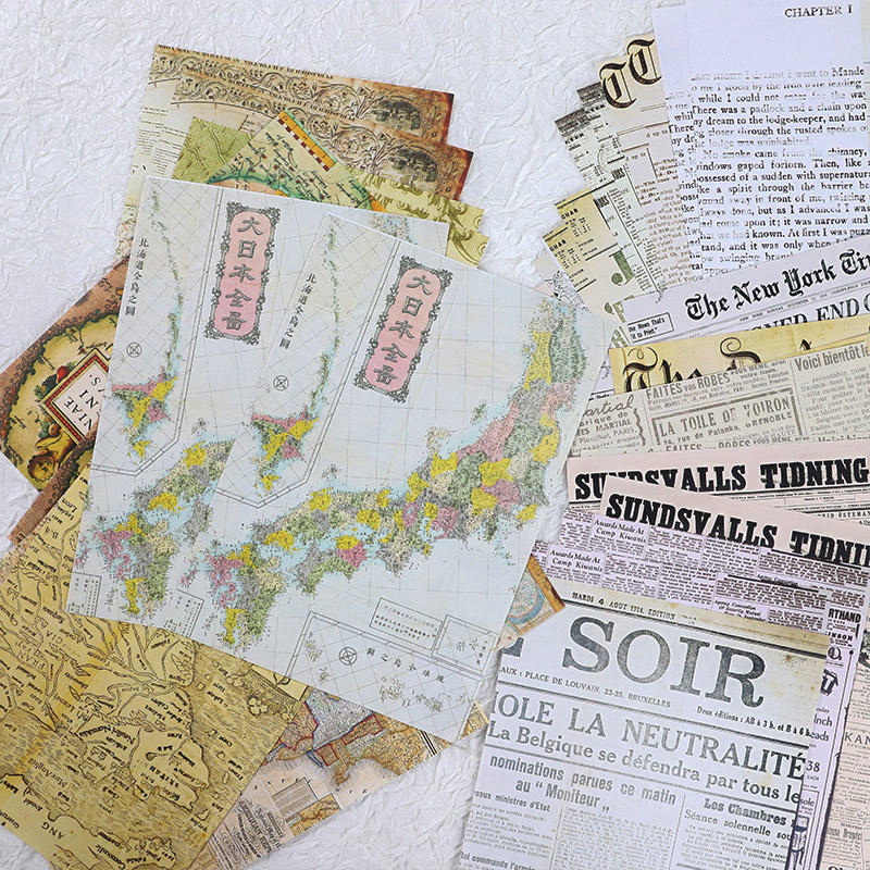 30 Pcs Old Map Flower Letters  - Vintage Junk Journal Scrapbooking Paper recension och pris