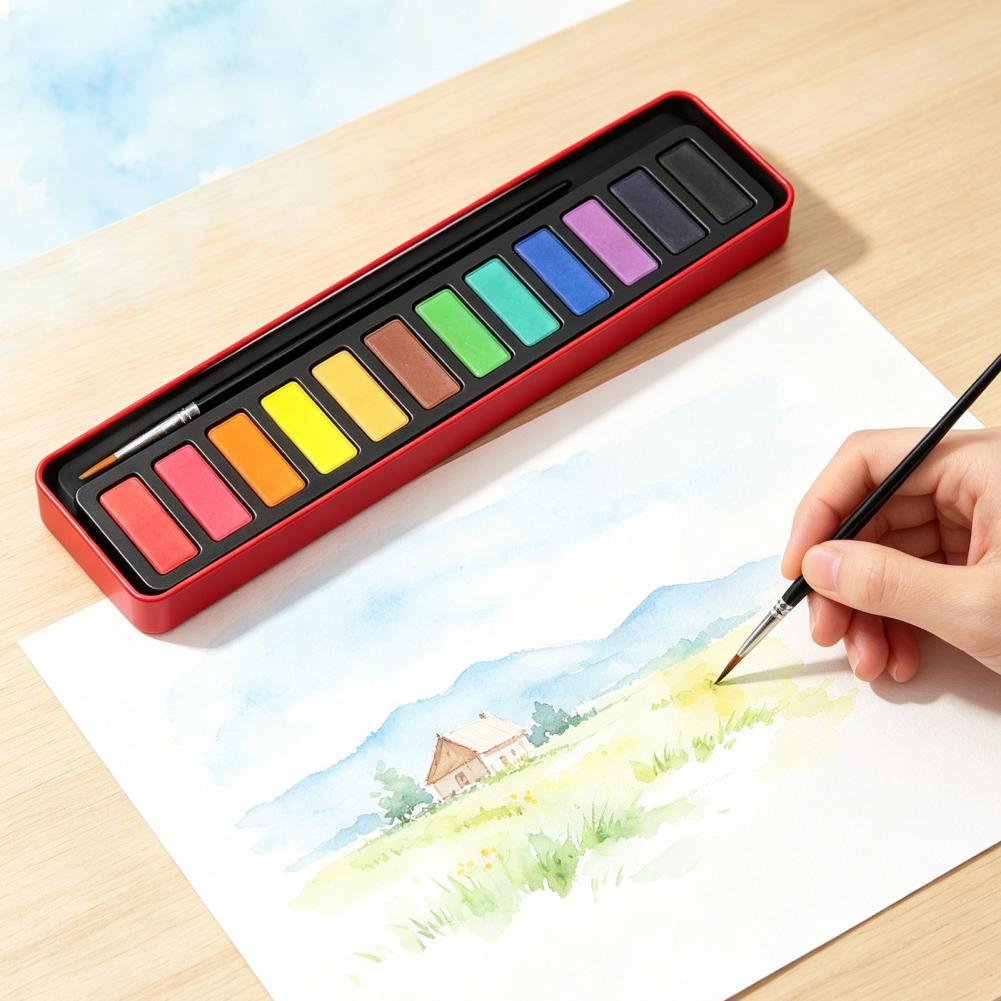 Portable Watercolor Paint Set  - Watercolor Paint Set Solid Pigment recension och pris