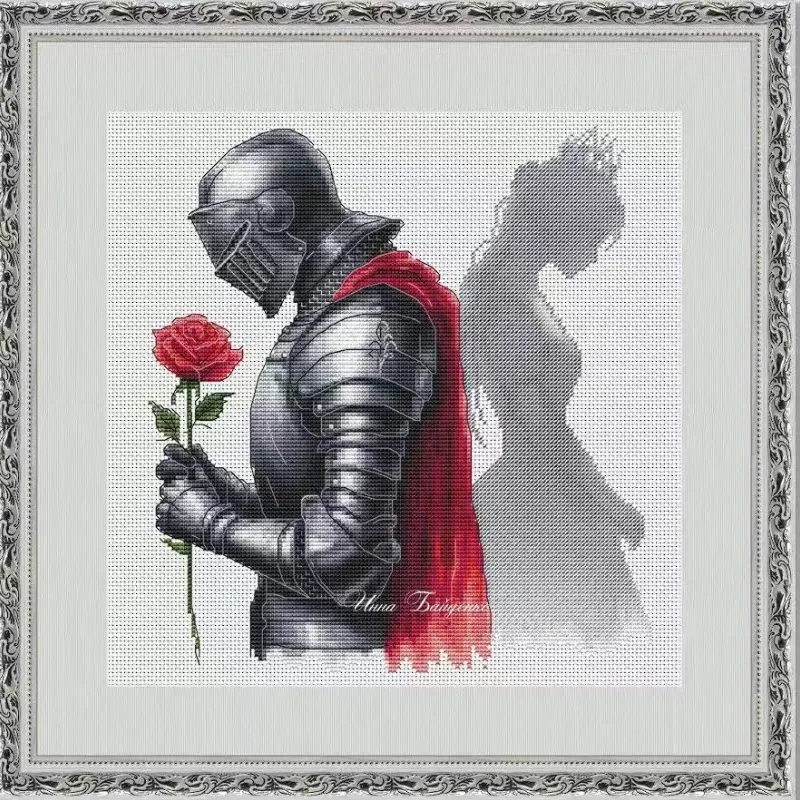 [[CC4971 - Knight in Love] DIY - Cross Stitch Stamped Kits Beginners recension och pris