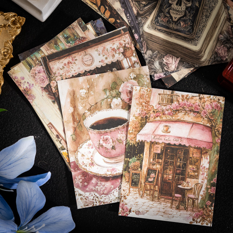 JIANQI 100Pcs Retro Handmade P - Vintage Junk Journal Scrapbooking Paper recension och pris