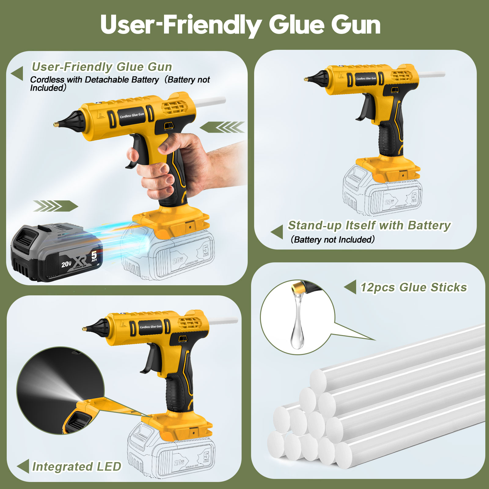 100W Cordless Hot Glue Gun for - Hot Melt Glue Gun Cordless recension och pris